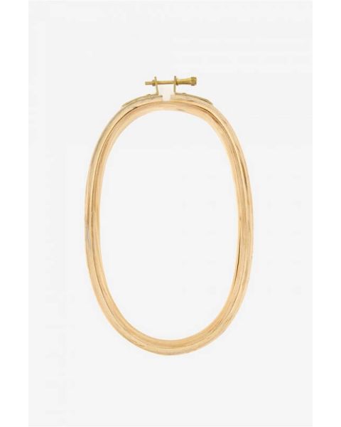 Ovale houten borduurring 12.5cmx20cm DMC 074.U2107