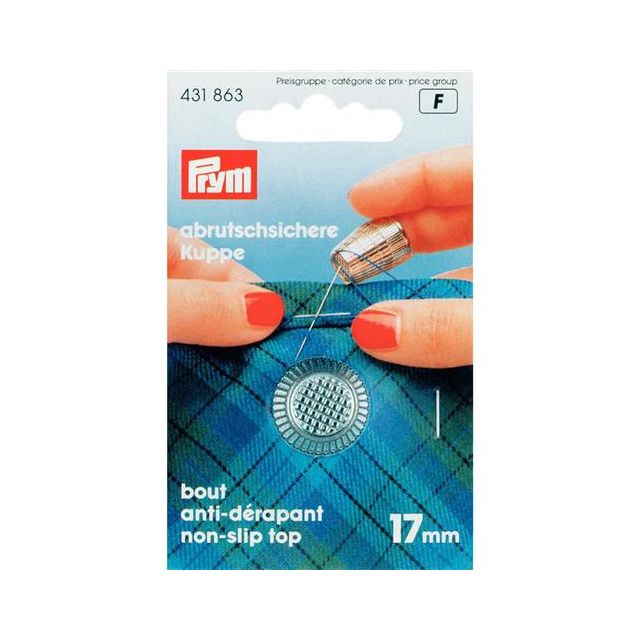 Vingerhoed 17,0 mm zilverkleurig 022.431863