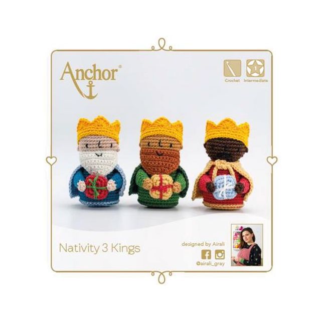 Xmas kings amigurumi haakpakket van ANCHOR 058.A28C00409062