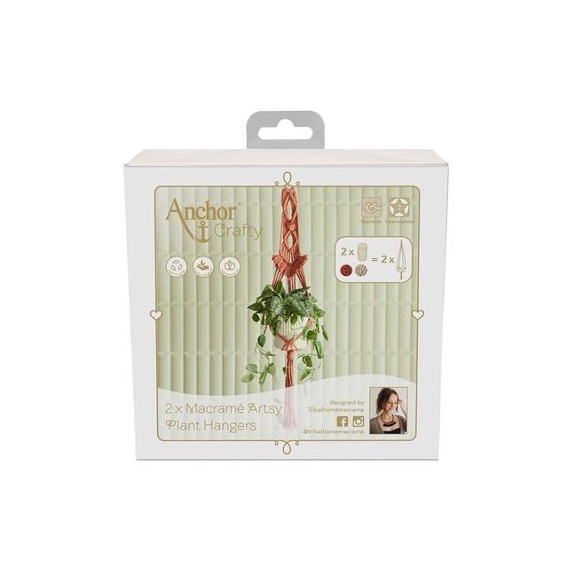 Macramé pakket Kunstzinnige Plantenhanger van ANCHOR 058.A28CR0209062