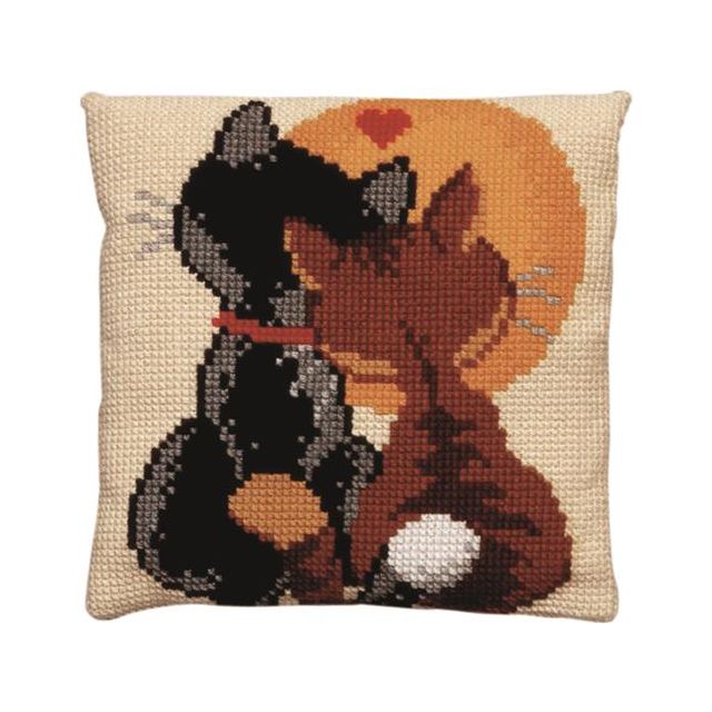 Verliefde poesjes voorbedrukt kussenpakket van PAKO 076.003179