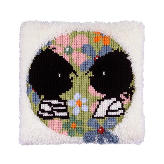 Jip & Janneke kussen borduur/ knoop pakket van PAKO 076.012045