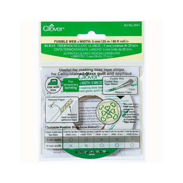 Plakvlieseline 5mm x 25 mtr van Clover 086.4041