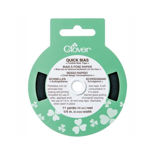 Biaisband 6mm zwart van Clover 086.700.1128