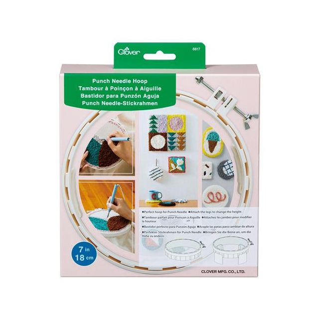 Punch needle hoop van Clover 086.8817
