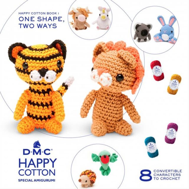 One Shape Two Ways Happy Cotton haakwerkboek 1 van DMC pn-0185014