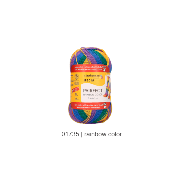 Regia Pairfect Rainbow Color sokkenwol 100gr 420m van SCHACHENMAYR 035.989161300005