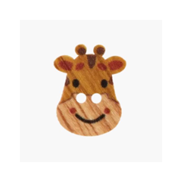 Houten knoop giraf 15mm van UNION KNOPF 0454292 015 0040