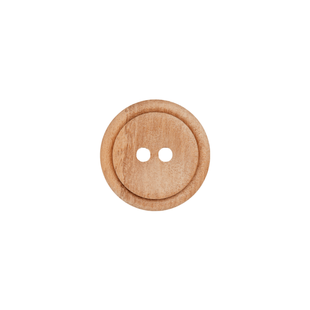 Houten knoop met randje van UNION KNOPF 46306