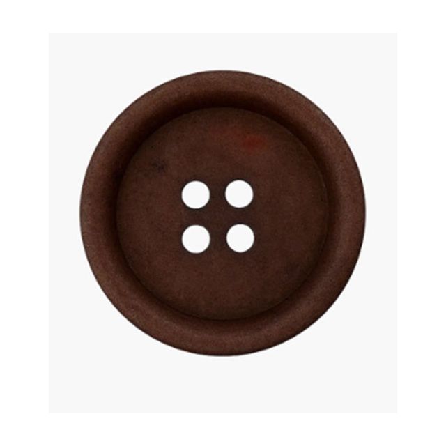 Corozo vier gaten knoop bruin van UNION KNOPF 0049493 012 0022