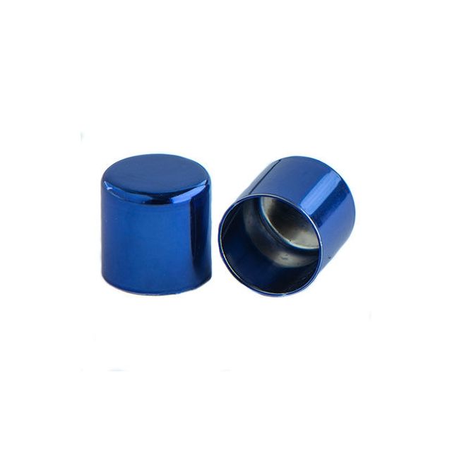 Metalen eindkap Blauw 6mm MT015188