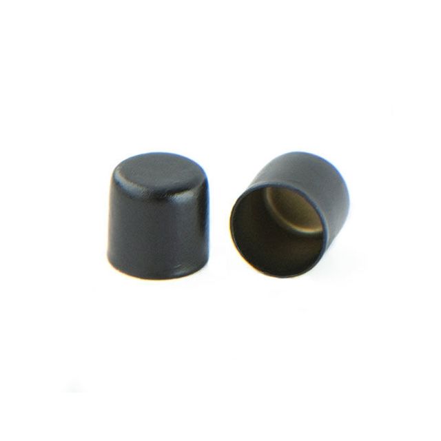 Metalen eindkap Zwart 6mm MT014851