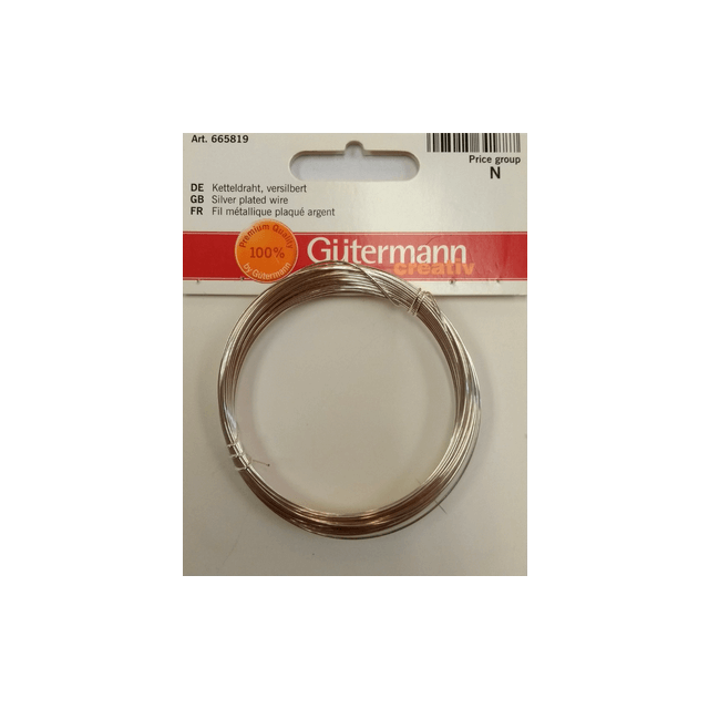 Verzilverd sieradendraad 0,6mm 20m van GUTERMANN 039.665819