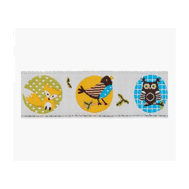 Lint met bosdiertjes 16mm van UNION KNOPF 7101 kl12