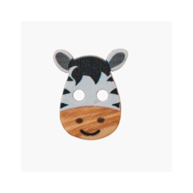 Houten knoop zebra 15mm van UNION KNOPF 0454292 015 0074