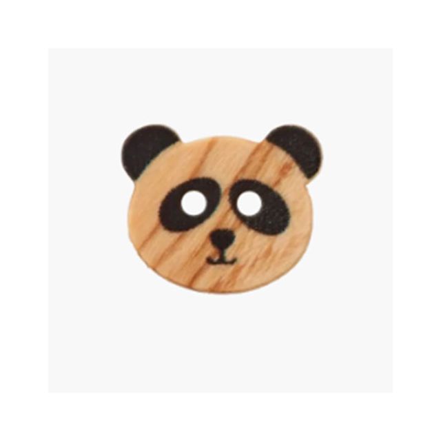 Houten knoop panda 15mm van UNION KNOPF 0454292 015 0080