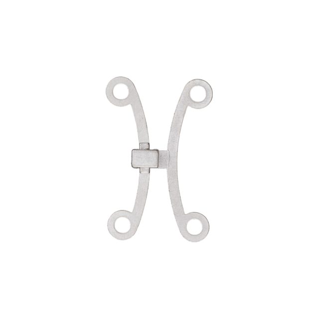 Metalen haak en oog sluiting langwerpig 35mm van UNION KNOPF 500122