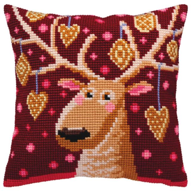 KUSSENBORDUURPAKKET CHRISTMAS GINGERBREADS - COLLECTION D'ART van STITCHCOMPANY cda-5390
