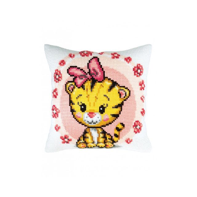 Baby tiger kruissteek borduurpakket voorbedrukt van STITCHCOMPANY cda-5425