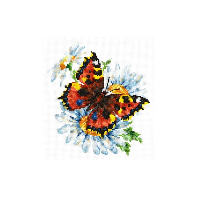 Borduurpakket Butterfly and Daises van STITCHCOMPANY CI-042-011