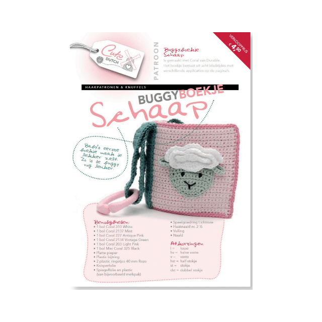 Haakpatroon buggyboekje schaap van CUTEDUTCH 056.36430