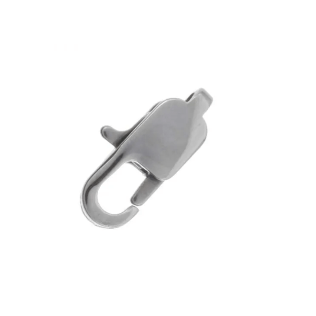 Karabijn sloten 13x6mm stainless steel antiek zilver 5 stuks van DB Y104