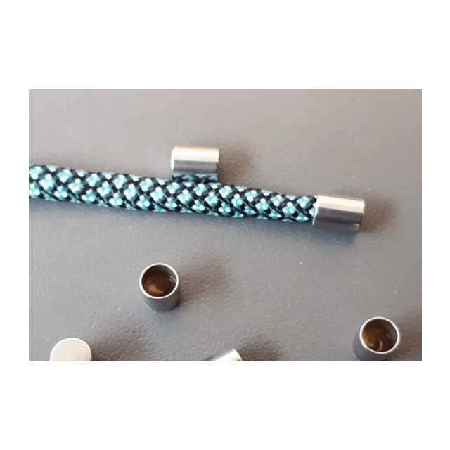 Metalen koordeinde zilverkleurig 4mm en 8mm D014