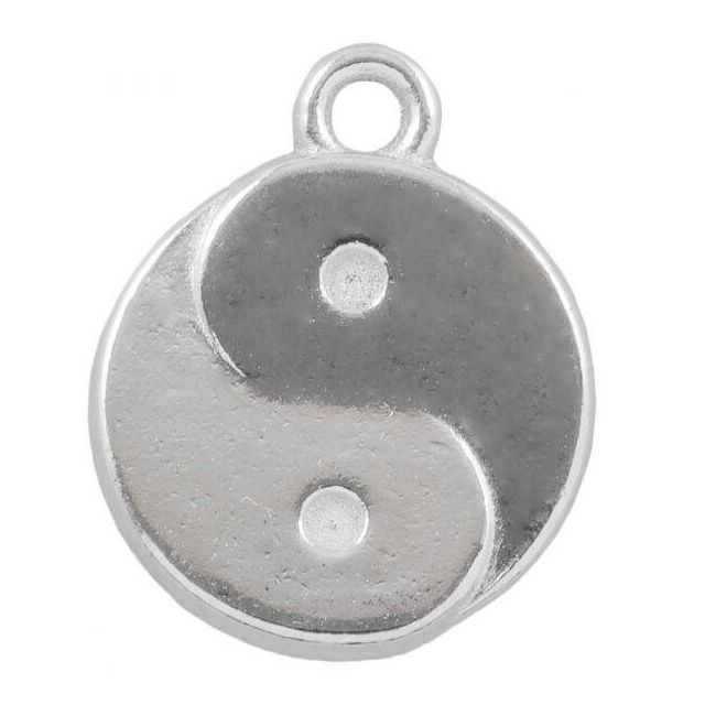 Yin Yang bedel antiek zilver 17x13mm van DREAMBEADS M1872