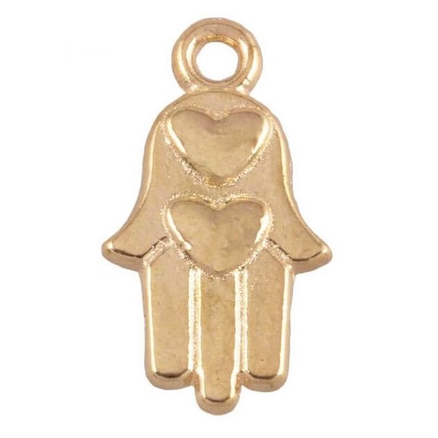 Hamsa bedel goud 15x9mm van DREAMBEADS M1890