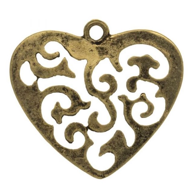 Hartje bedel 30x33mm van DREAMBEADS M540 / M700