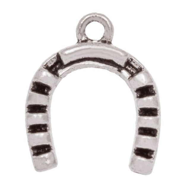 Hoefijzer bedel antiek zilver 16x14mm van DREAMBEADS M937