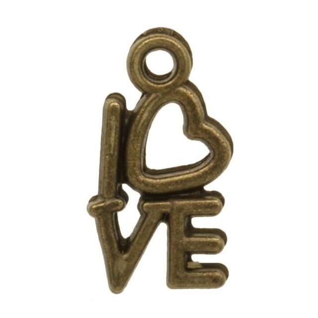 Love bedel brons 14x8mm van DREAMBEADS M440