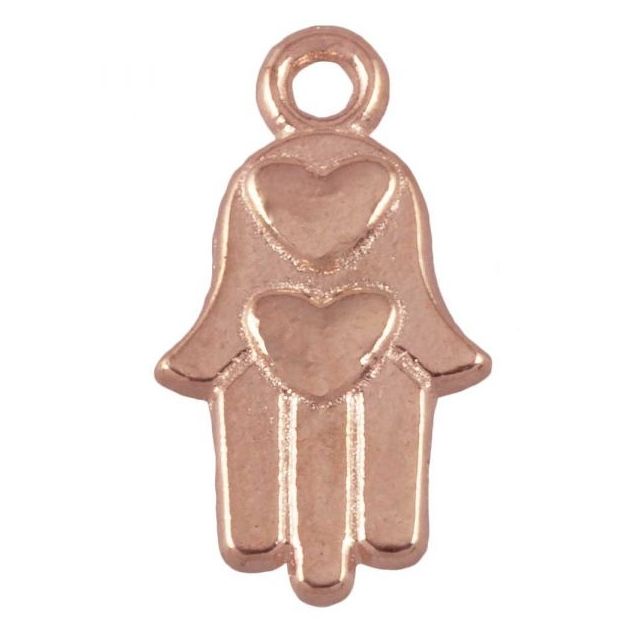 Hamsa bedel rose goud 15x9mm van DREAMBEADS M1891