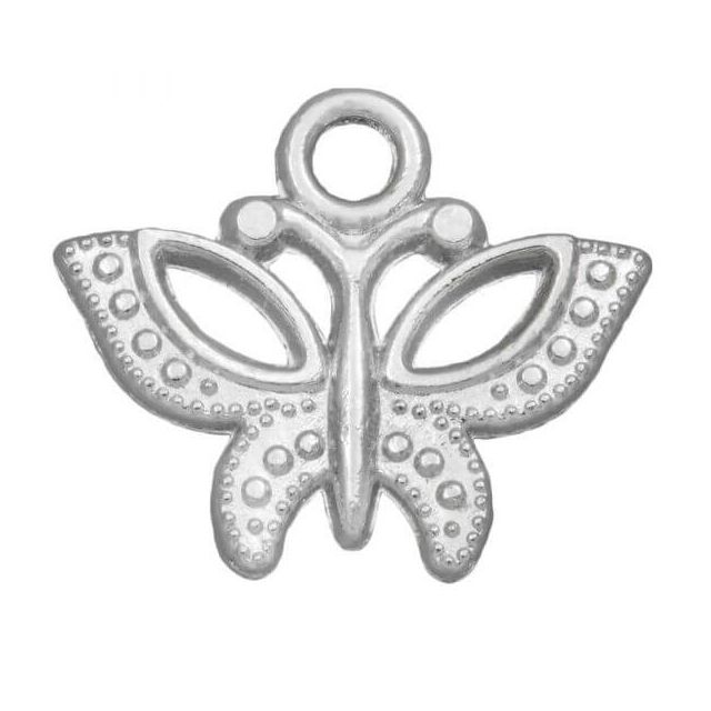 Vlinder bedel antiek zilver 19x15mm van DREAMBEADS M1816