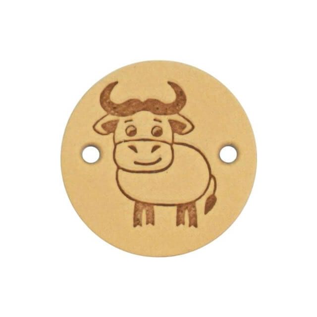 Leren labels koe 2cm 2 stuks van DURABLE 020.1244