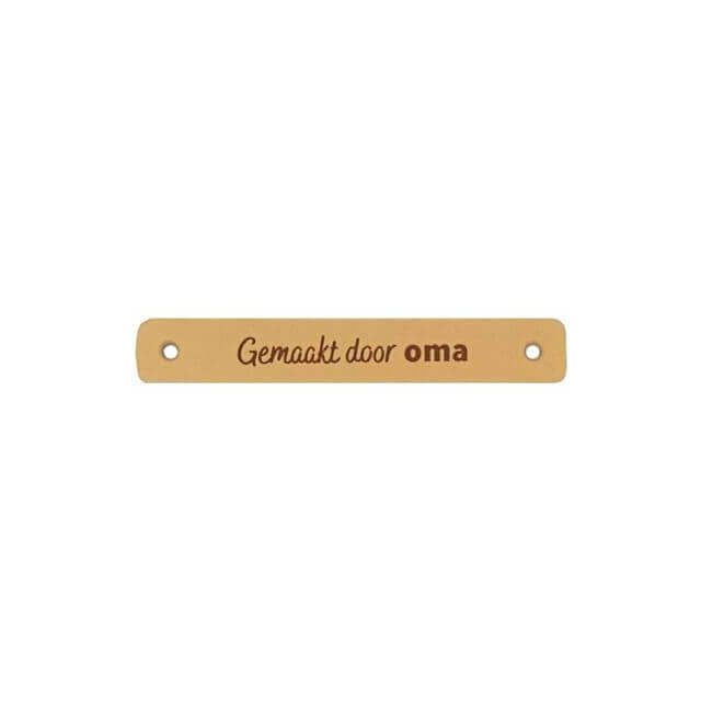 Leren labels Gemaakt Door Oma 7 x 1 cm 2 stuks van DURABLE 020.1182