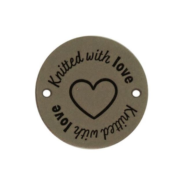 Leren labels Knitted with Love 3,5cm 2 stuks van DURABLE 020.1235