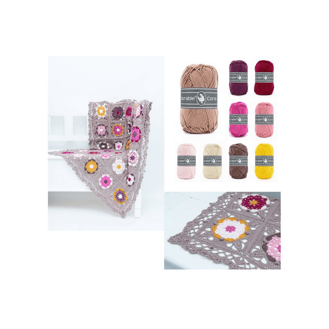 Haakpakket Coaster Square Deken Taupe van DURABLE 014.120