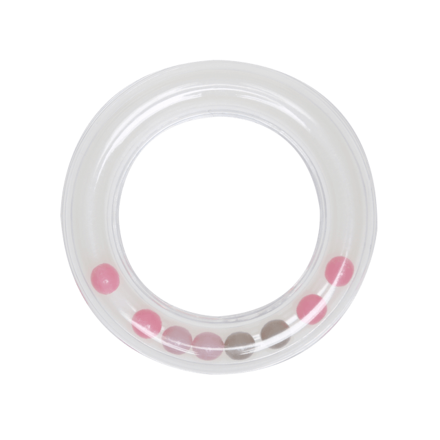 Ring rammelaar 80mm roze van GO HANDMADE 22046