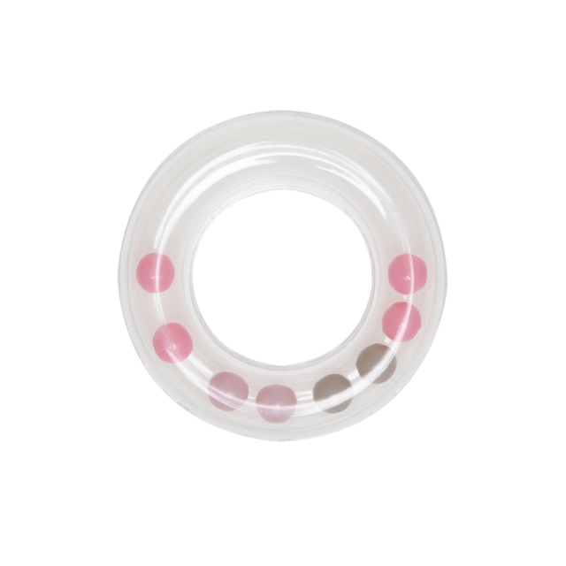 Ring rammelaar roze 63mm van GO HANDMADE 22044