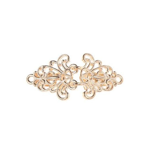 Gold baroque lilies haak en oog vestklemmen