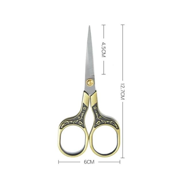 Borduurschaar 12,7cm green gold