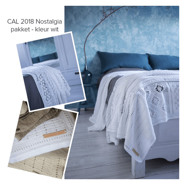 Haakpakket deken wit Nostalgia CAL2018 van DURABLE 014.127
