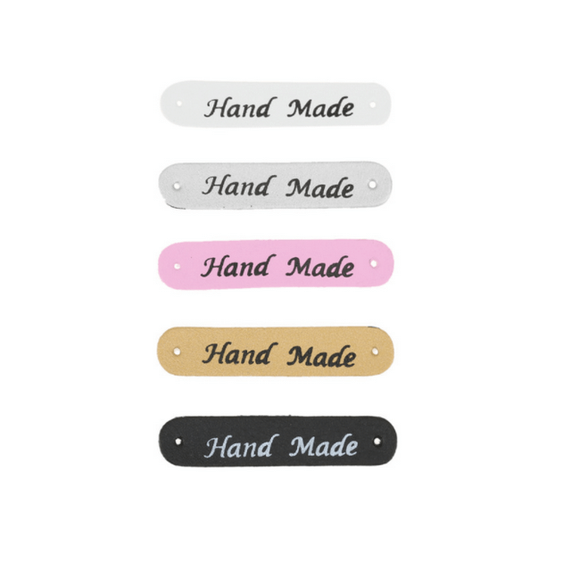 Leren Handmade label 50x10mm 