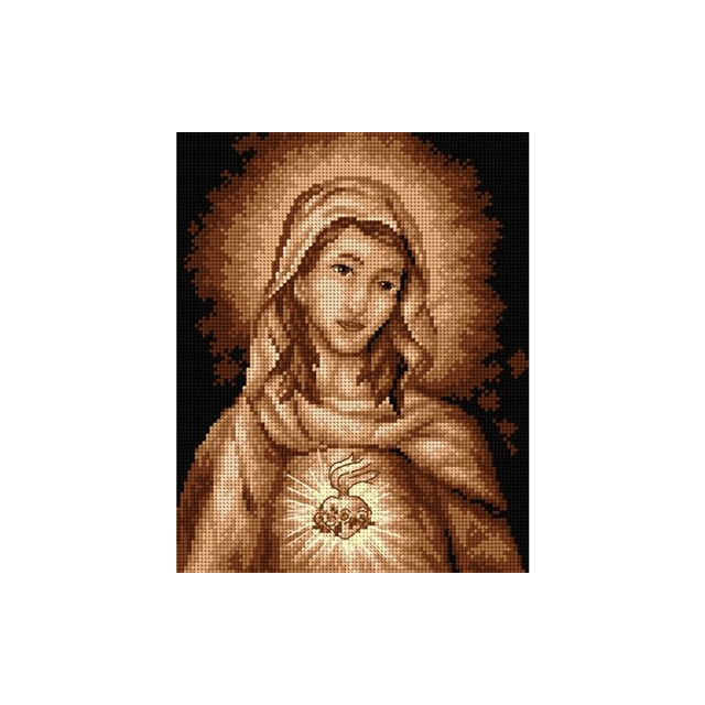 Heart kruissteek bedrukt borduur gobelin 24 x 30cm van ORCHIDEA 089.2401H