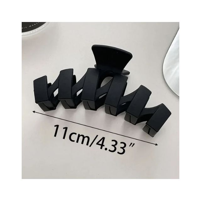 Haarklem zwarte matte zig-zag