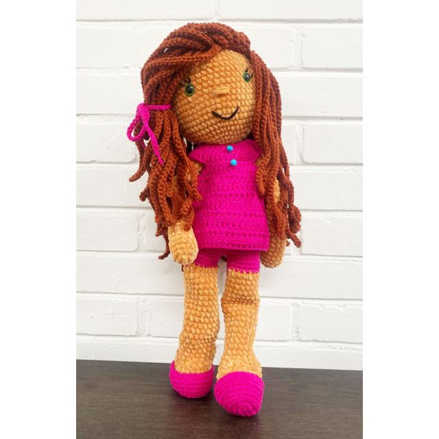 Jennifer Pop licht bruin/roze haakpakket van NSTUDIO