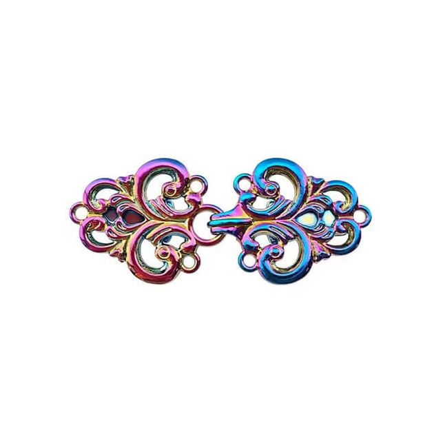 Jetfuel baroque flowers haak en oog vestklemmen