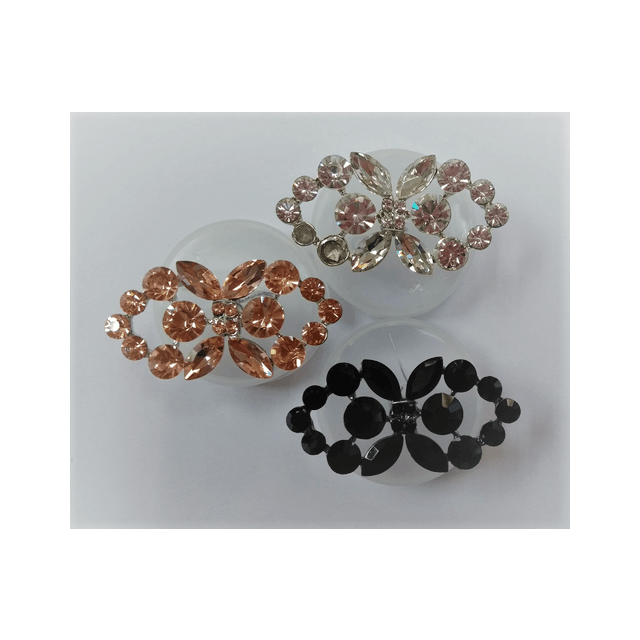 Siersluiting met steentjes 40mm van UNION KNOPF 500487