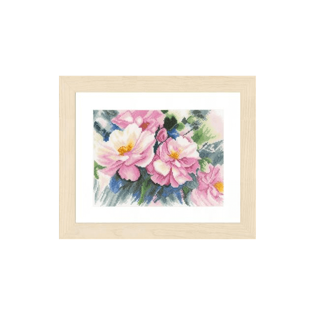 Kruissteek borduurpakket Beautiful Roses 26x19cm van LANARTE PN-0149996